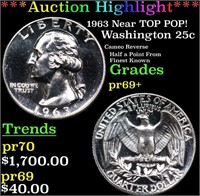 Proof ***Auction Highlight*** 1963 Washington Quar