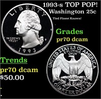 Proof 1993-s Washington Quarter TOP POP! 25c Grade