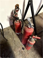 ASSORTED SIZES OF FIRE EXTINGUISHERS