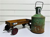 Seraphin Test Measure Gas Can & Vintage Wagon