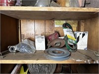 Entire shelf with belt, pulley and more.