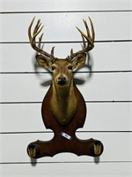 Whitetail Deer Taxidermy Mount w/Gun Rack