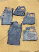 Levi 501 Jeans size 36x34, 5 pair