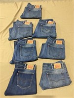 Levi 505 Jeans, 38x32, 7 pair