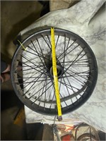 Indian Wheel with Beaded Edge Rim Powder Coated