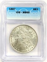 1887 Morgan Silver Dollar MS-65