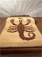 Vintage scorpion rug made in west Germany
