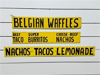(3) Hand Painted Carnival Food Signs