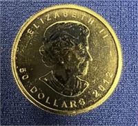 2012 1OZ GOLD MAPLE LEAF $50 COIN