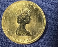 1982 GOLD $10 MAPLE LEAF COIN
