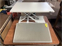 Stand steady desktop riser and 3M footrest