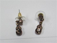 Ornate Carved Earrings - posts