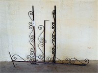 (4) Ornate Iron Architectural Pieces