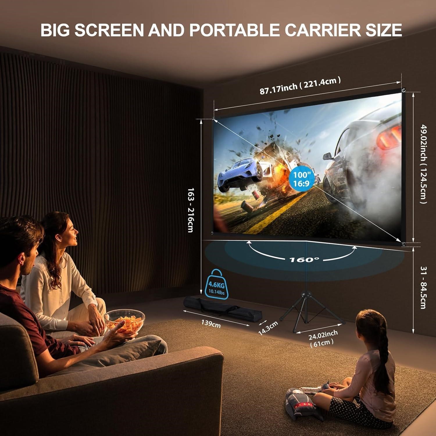 Projector Screen 100" Outdoor - bottom bar dent