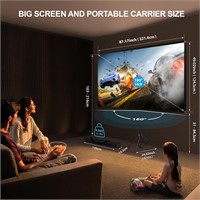 Projector Screen with Stand 100 Inch Outdoor