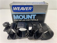 Two sets of Weaver Mounts for Rifles and Pistols.