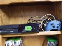 XBox One with Cabels And Controllers