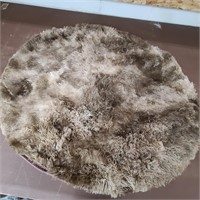 Qty 17 Light Brown Round Sheepskin Rug