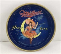 Miller Girl on the Moon Beer Tray
