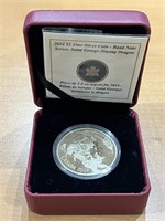 2014 Cdn $5 St George Dragon Coin .999