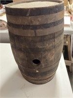 Whiskey barrel:  solid condition. Metal bands all