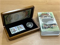 2005 Cdn $5 Deer/Fawn Coin/Stamp .999