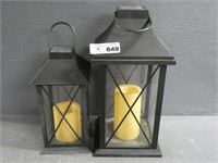 Pair of Solar Powered Lanterns