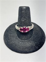 Sterling Purple Tormaline Ring 8 Grams Size 6.5