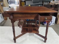 32" Victorian Parlor Table W/Drawers