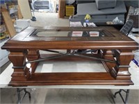 53" Glass Insert Top Coffee / Cocktail Table