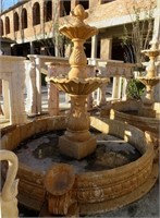 Yellow Stone Marble Fountain