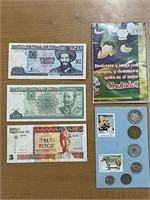 Cuba Currency and Stamps