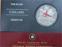 2006 Cdn $5 Pink Enamel-Effect .999