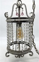 Beaded Circular Chandelier/Lamp