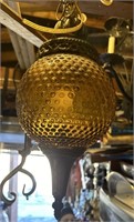 Vintage Hobnail Glass Ceiling Lamp