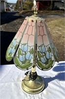 Vintage Stained-Glass-Style Floral-Themed Lamp Sha