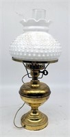 Vintage Hobnail Shade Hurricane Lamp