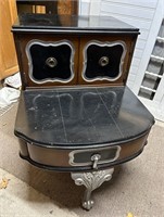 Antique Desk w/Unique Design, Cabinets, Drawer