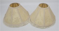 (2) Vintage Flower-Themed Frilled Lamp Shades