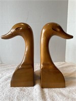 Solid Wood Duck Bookends nice!