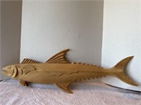 Wood Hand Carved Fish by VR Dan Williams 1984 30”