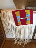 Beaded American Indian Saddle Bag 
One side has