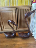 Solid Wood Ducks 28” &  21” tall
