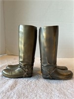 Hand Painted Boots Book Ends