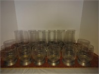 Vintage Glass Whiskey and Drinking Glasses with