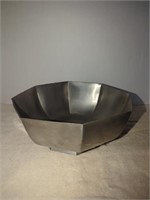 Gorham Pewter Octagonal footed serving bowl 4"x