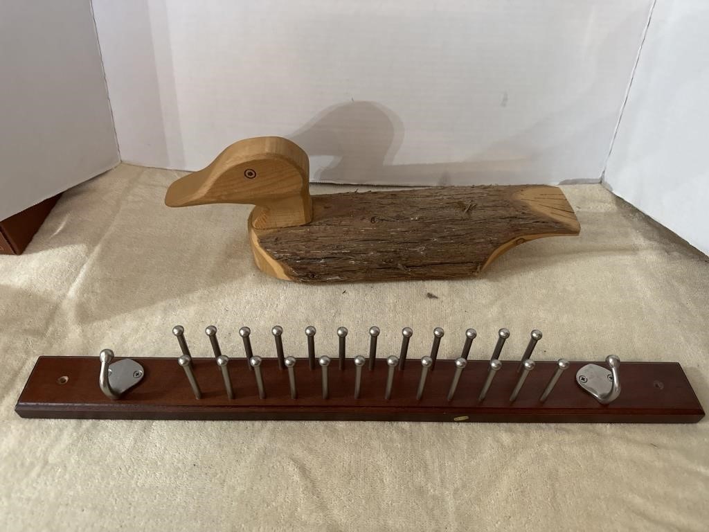 Wood Duck & Tie Rack