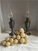 Nice lot of MCM alabaster grapes on stem 14.5”and