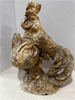 Attila Italian rooster and hen statue, 20” x 90 x