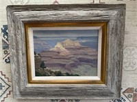 Nice Southwest painting on canvas with weathered